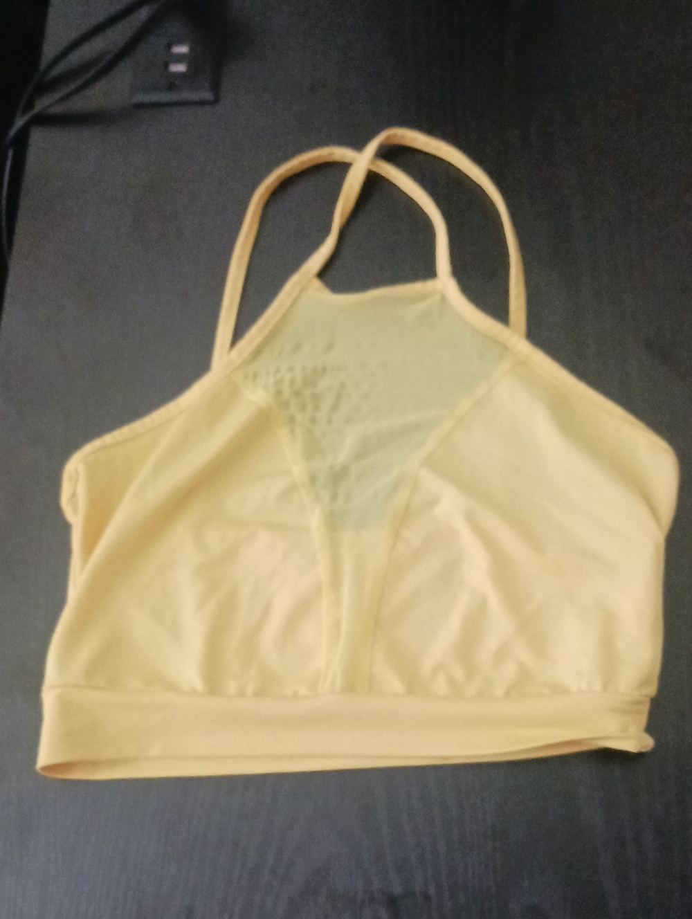 Women's Yellow Bralette Crop Top - (US4)